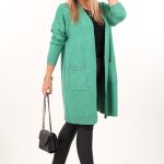 Zielony kardigan damski plus size