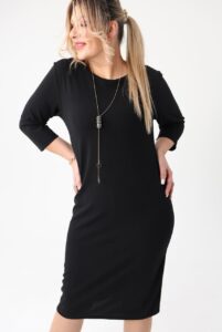 Prosta sukienka plus size czarna