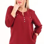 bordowa-gladka-bluzka-z-rekawem-3-4 (2)