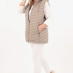 Kamizelka pikowana plus size beżowa