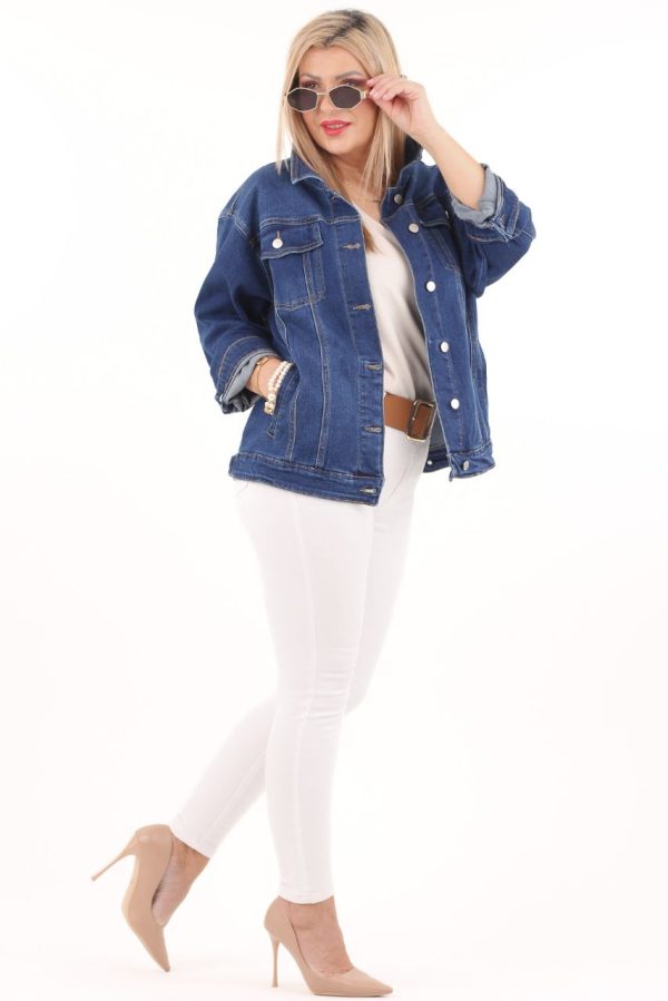 Katana jeansowa damska plus size