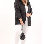 kurtka pikowana damska plus size czarna