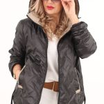 Kurtka z regulowaną długością czarna