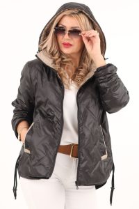 Kurtka z regulowaną długością czarna