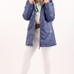 Przejściowa pikowana kurtka niebieska