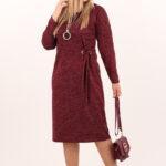 Sukienka-sweterkowa-bordowa-z-wiązaniem-w-talii (6)