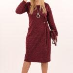 Sukienka-sweterkowa-bordowa-z-wiązaniem-w-talii (7)