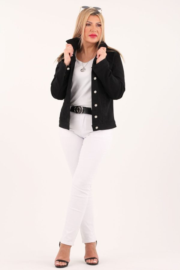 Czarna katana jeansowa damska plus size