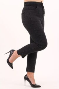 Spodnie jeans z wiązaniem plus size