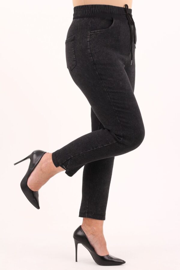 Spodnie jeans z wiązaniem plus size