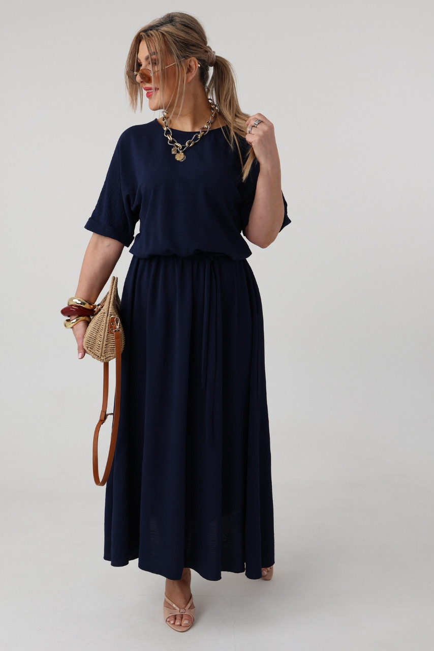 Elegancka sukienka maxi granatowa
