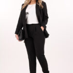 Garnitur damski plus size czarny