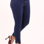 Spodnie jeans z wiązaniem plus size