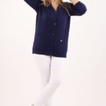 Kardigan damski plus size granatowy– duże rozmiary 42–48