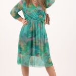 sukienka z siatki zielona