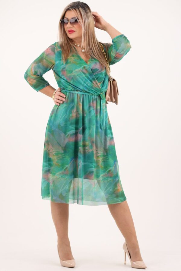 sukienka z siatki zielona