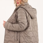 Kurtka z regulowaną długością przejściowa beżowa