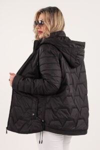 Kurtka z regulowaną długością przejściowa czarna