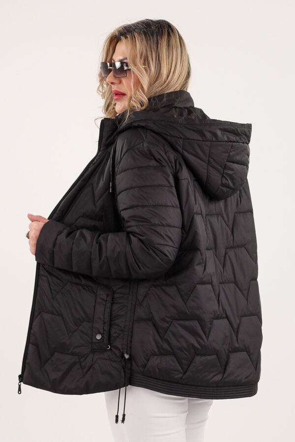 Kurtka z regulowaną długością przejściowa czarna