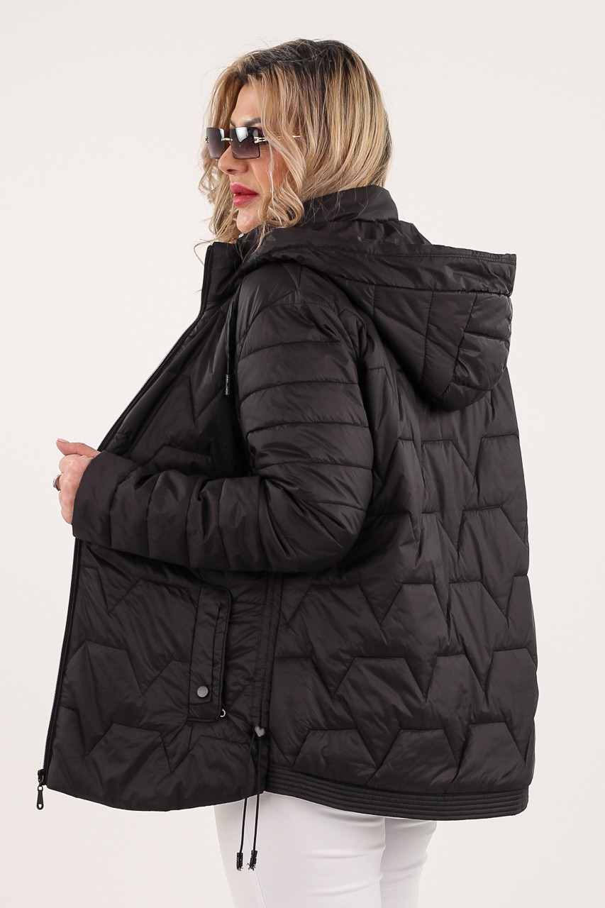 Kurtka z regulowaną długością przejściowa czarna