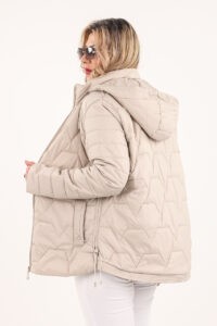 Kurtka z regulowaną długością przejściowa ecru
