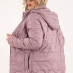 Kurtka z regulowaną długością przejściowa różowa