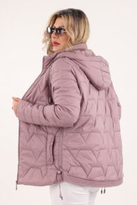 Kurtka z regulowaną długością przejściowa różowa