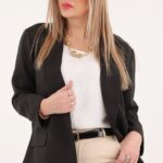 Żakiet damski plus size czarny