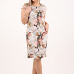Sukienka elegancka wizytowa w kwiaty