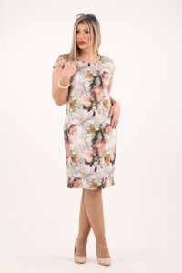 Sukienka elegancka wizytowa w kwiaty