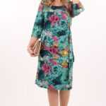 sukienka-z-wiazaniem-z-boku-zielona-w-roze (2)