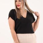 Bluzka damska gładka czarna