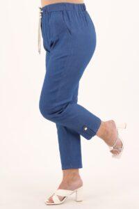 Ciemne cienkie spodnie jeansowe damskie