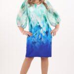 Elegancka sukienka z szerokimi rękawami