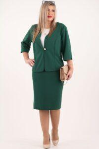 Garsonka damska ze spódnicą butelkowa zieleń