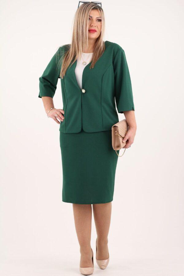 Garsonka damska ze spódnicą butelkowa zieleń