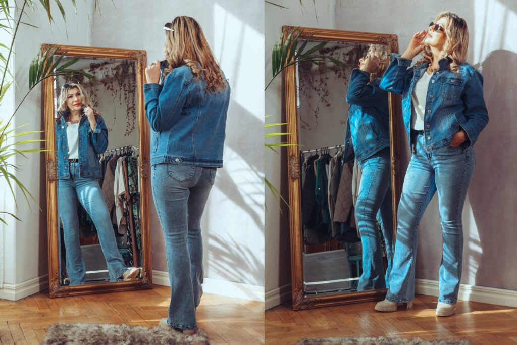 jak nosić szerokie jeansy