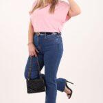 Spodnie jeans damskie prosta nogawka