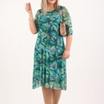 sukienka z siateczki zielona