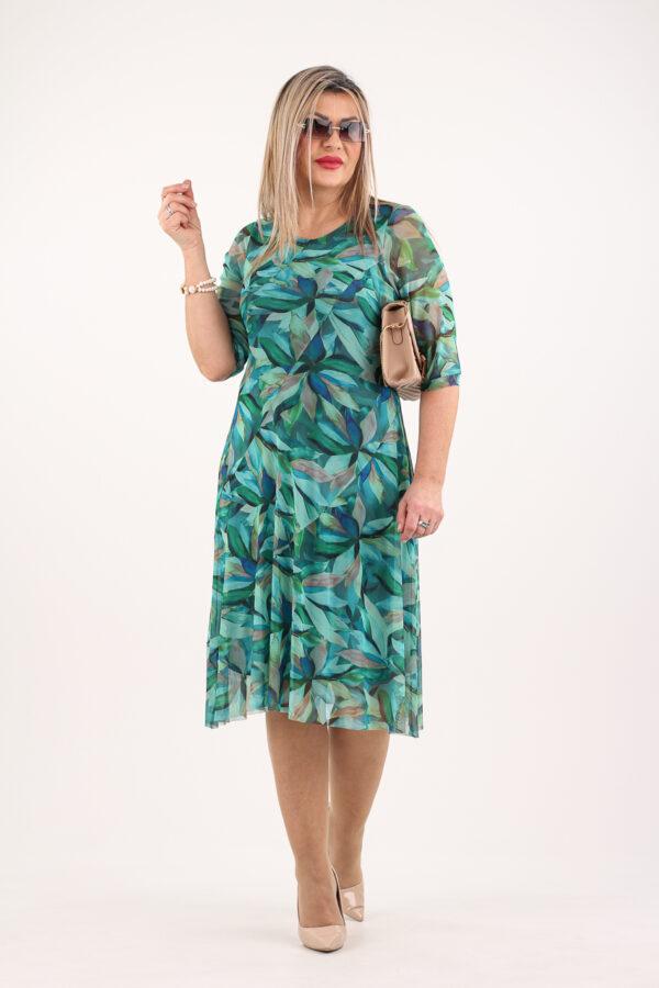 sukienka z siateczki zielona