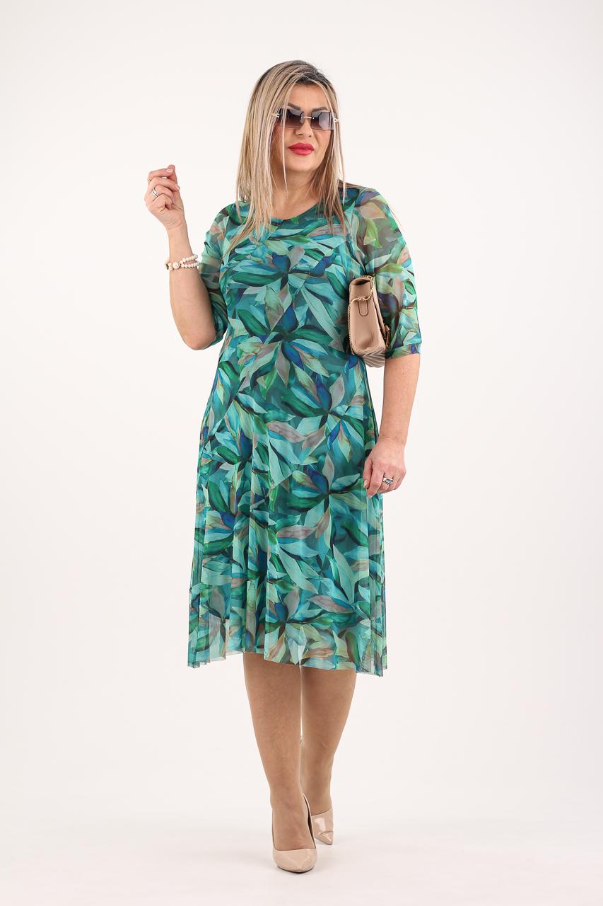 sukienka z siateczki zielona