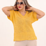 zolta-sweterkowa-bluzka-z-krotkim-rekawem (19)