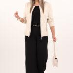 Elegancki żakiet damski zamszowy ecru (8)