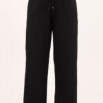 Szerokie cienkie spodnie czarne (8)