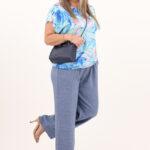 Szerokie spodnie bawełniane niebieskie (9)