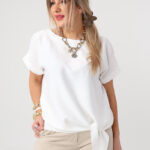 Biała elegancka bluzka damska plus size 44-52