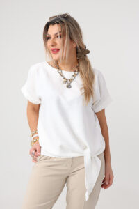 Biała elegancka bluzka damska plus size 44-52