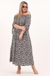 Czarna letnia sukienka z wiązaniem na rękawach