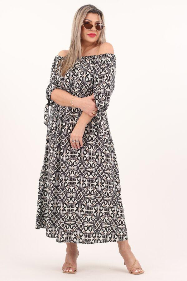 Czarna letnia sukienka z wiązaniem na rękawach