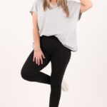 Czarne legginsy plus size